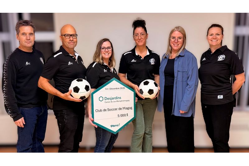 Desjardins renouvelle son partenariat avec le Club de Soccer de Magog pour 2026